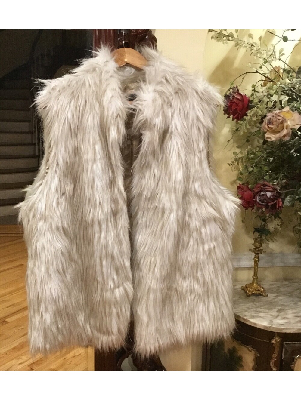 Faux Fur Waistcoat size XL
